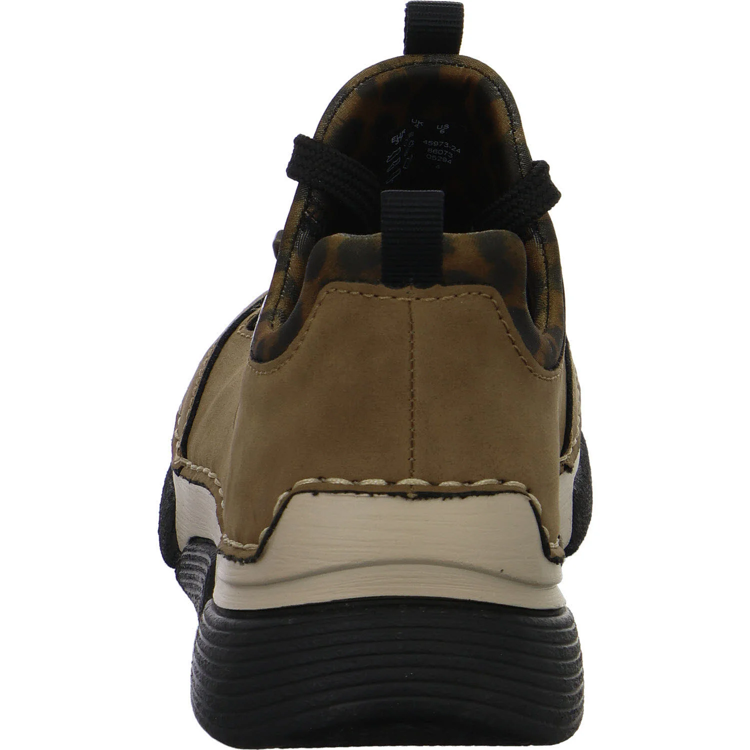Rieker Damen Slipper 45973-24 45973 wood/leo-braun F 1/2 (normal)
