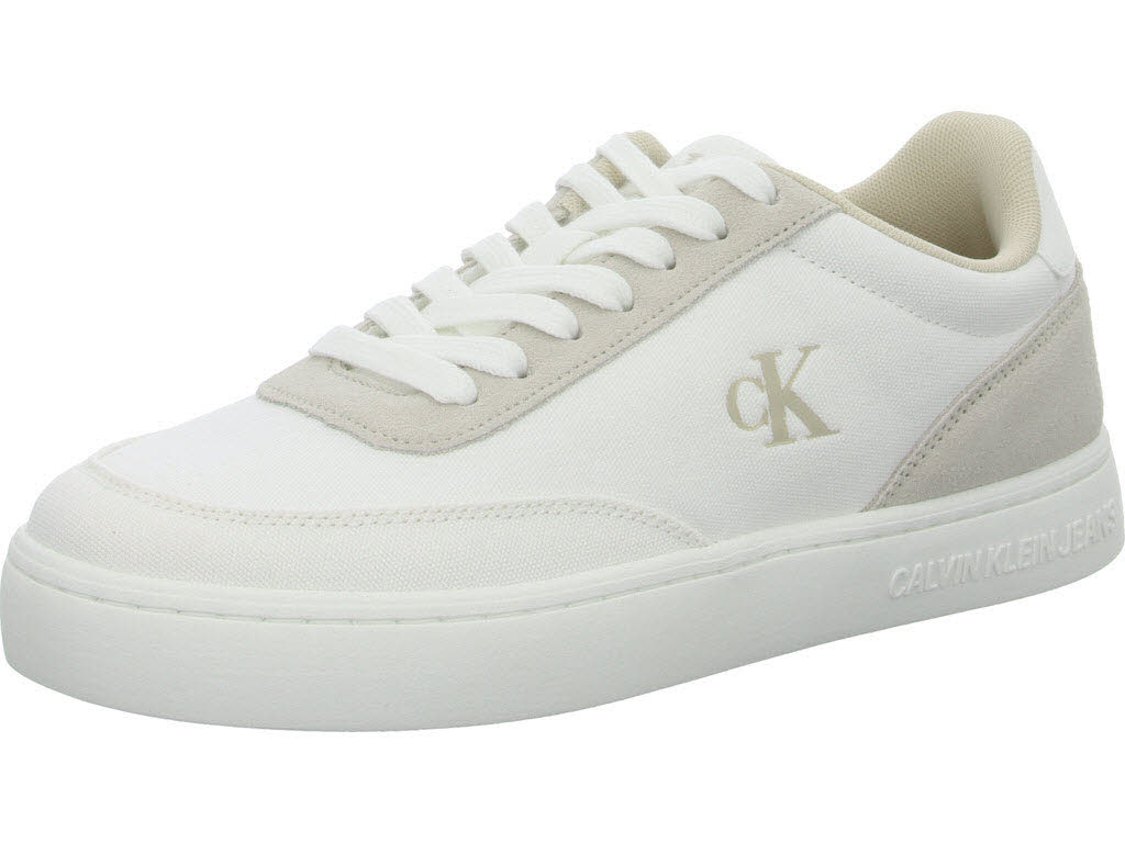 Calvin Klein Herren Schnürschuhe YM0YM0121802S CLASSIC CUPSOLE MG CANVAS bright white/eggshell normal
