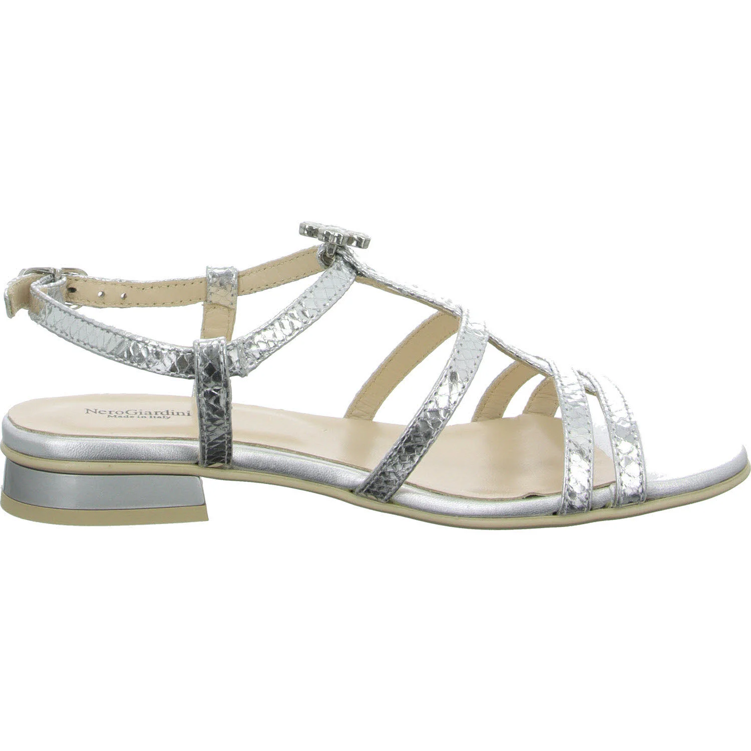 NeroGiardini Damen Sandalen E513270D 700 E513270D argento normal