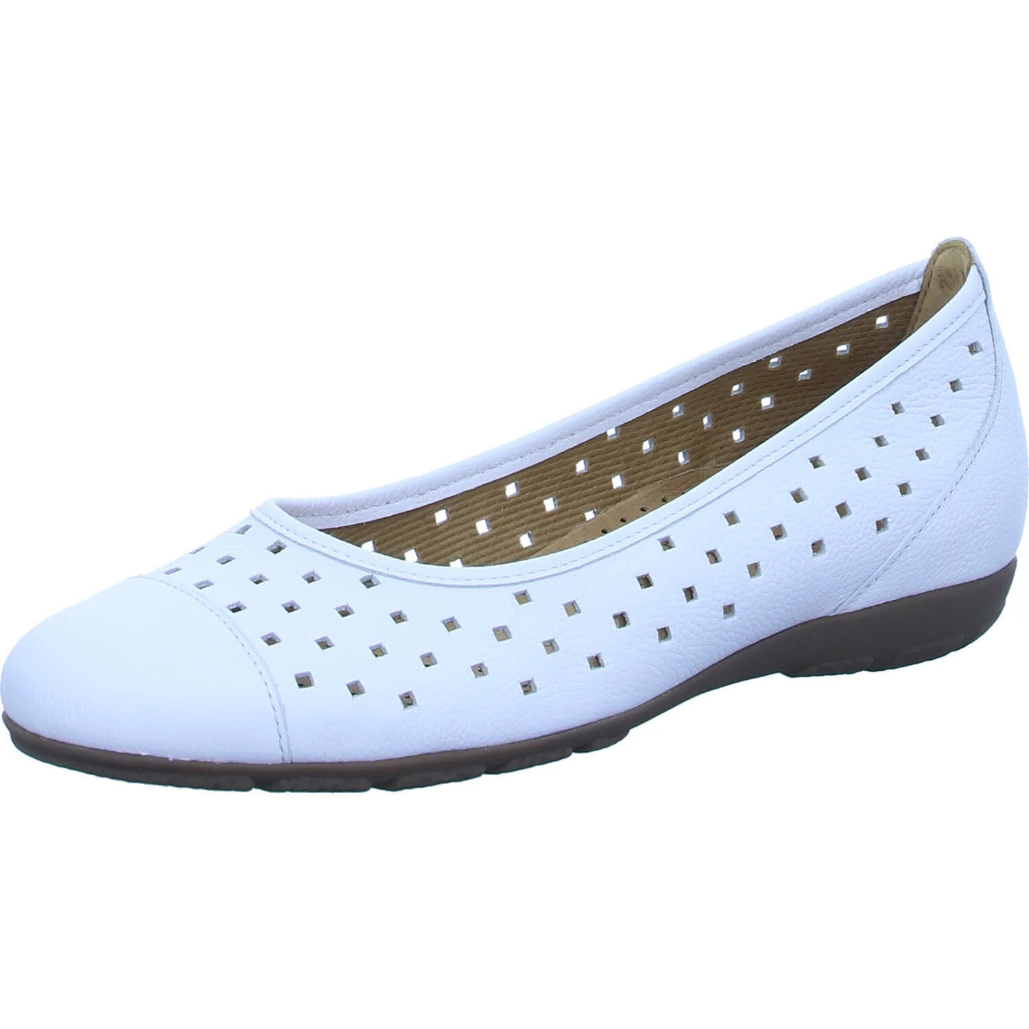 Gabor Damen Ballerina 84.169.21 84.169 weiß F (schmal/normal)