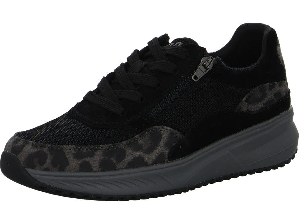 Waldläufer Damen Schnürschuhe 514001-108/370 H-Macie havanna schwarz H (weit)
