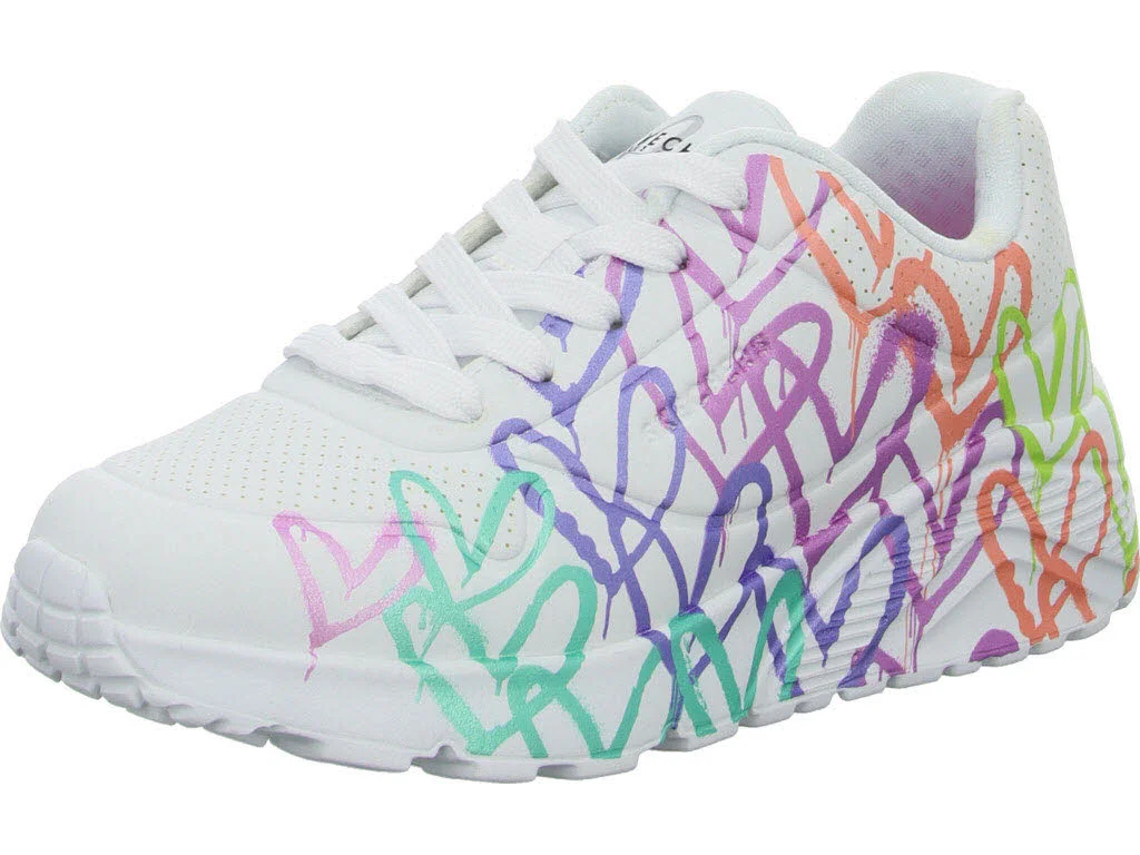Skechers Kinder Halbschuhe zum Schnüren 314098L WMLT UNO Lite - Metallic Joy white/multi normal