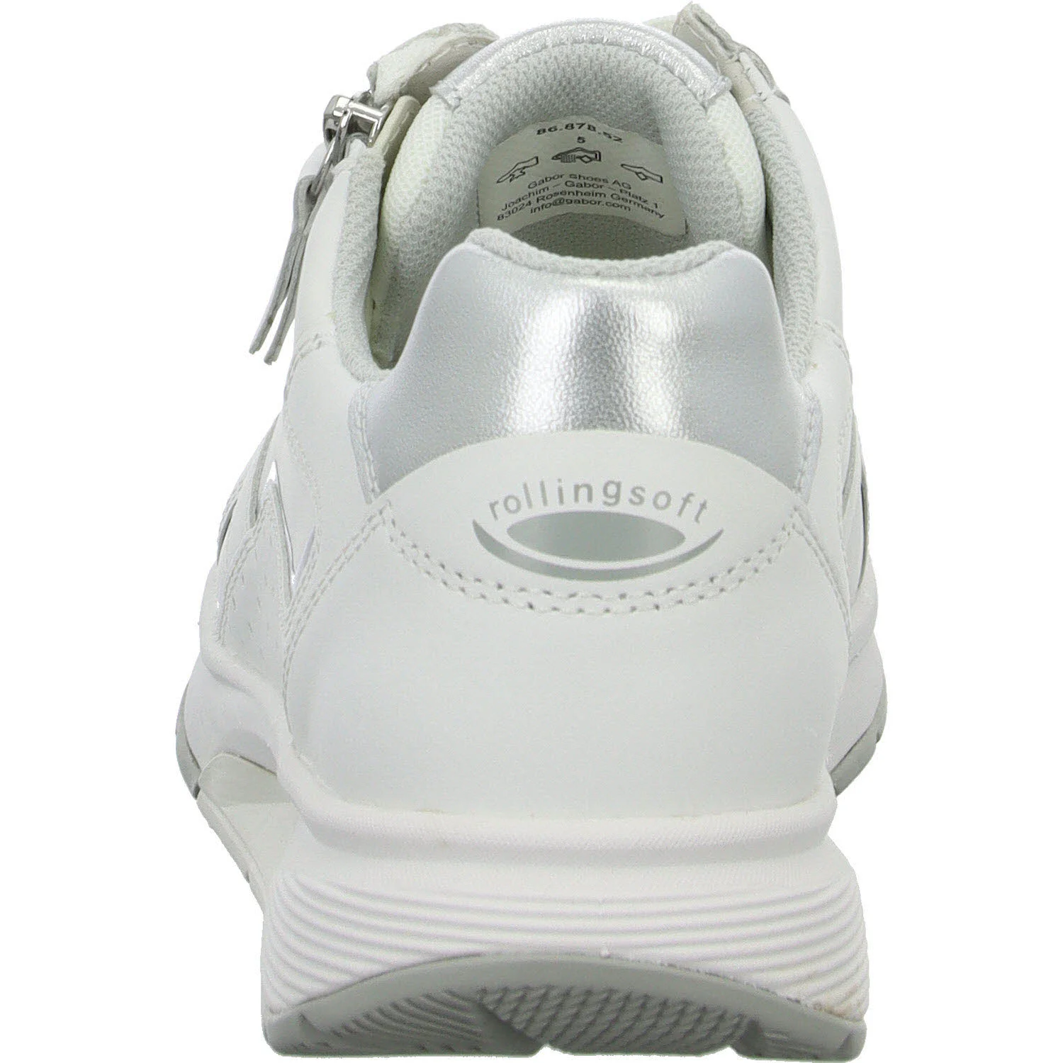 Gabor Rollingsoft Damen Schnürschuhe 86.878.52 86.878 white/silver G (normal)