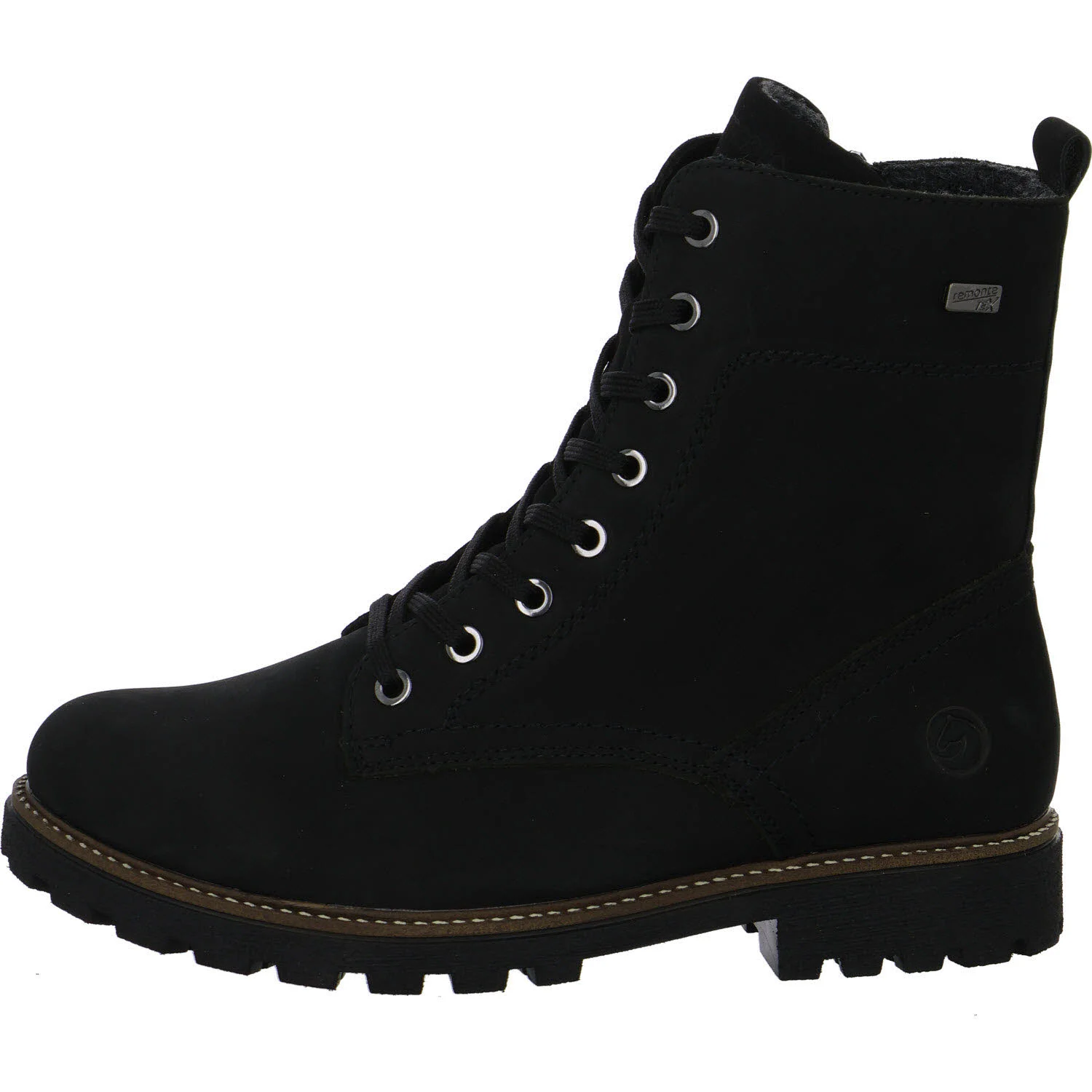 Remonte Damen Schnürstiefel warm D8489-02 D8489 schwarz/schwarz G (weit)