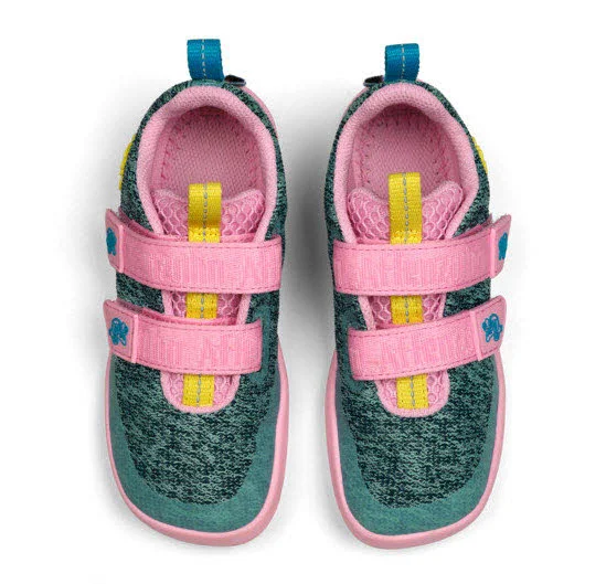 Affenzahn Kinderschuh zum Schlupfen 00397-30228 Knit Happy Chamäleon türkis/pink normal