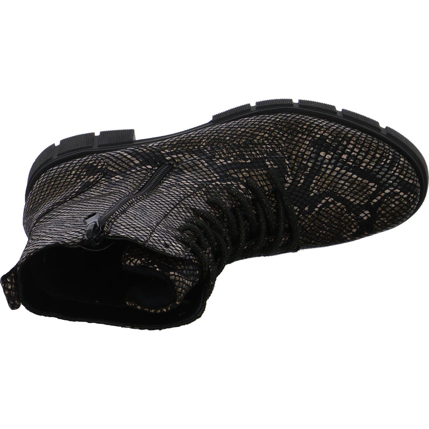 Remonte Damen Schnürstiefel D2S72-03 D2S72 schwarz-braun G (weit)