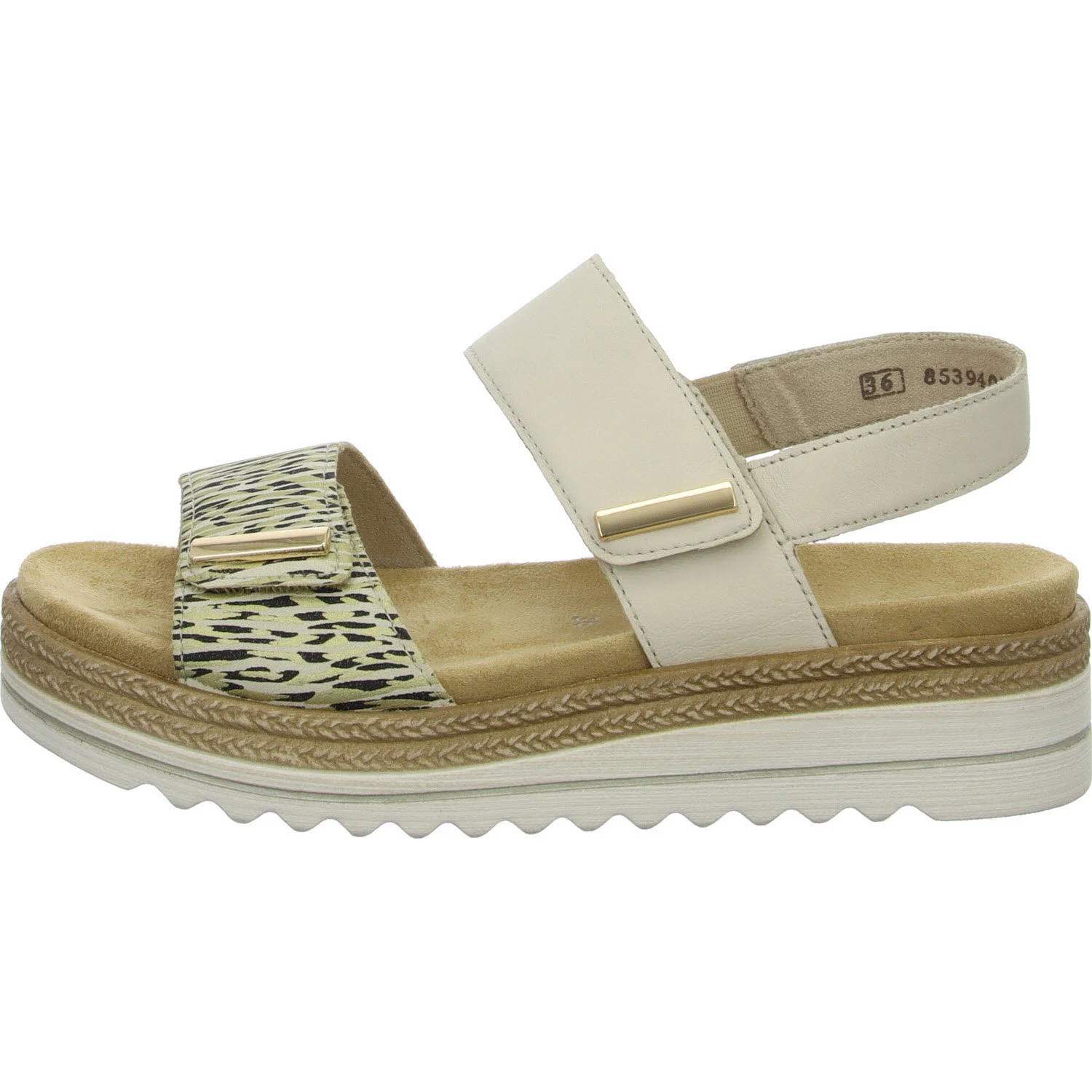 Element 6 von 8 (Bild) – Remonte Damen Sandalen D0Q59-60 D0Q59 beige-gold/porzellan F 1/2 (normal)