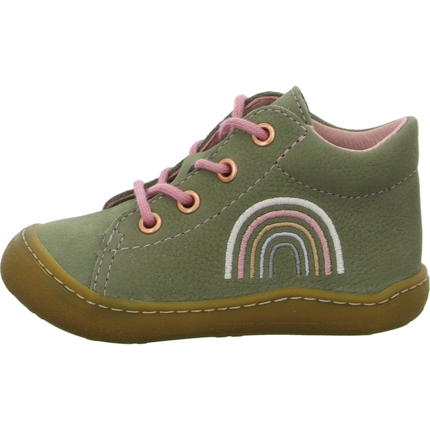 Element 6 von 8 (Bild) – Ricosta Kinder Halbschuhe zum Schnüren 50 1601600/530 Kally eukalyptus/rose (Regenbogen) WMS mittel