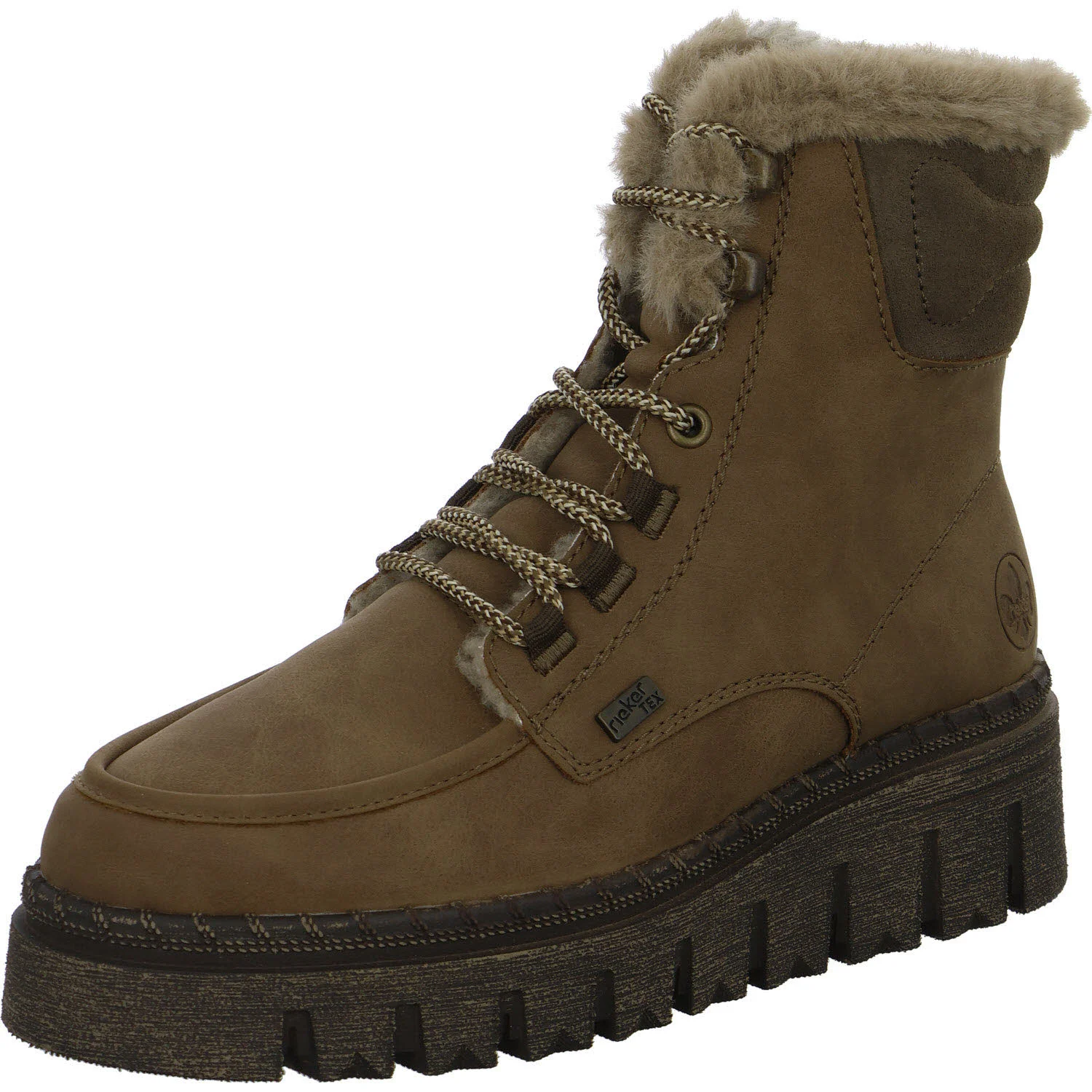Element 2 von 8 (Bild) – Rieker Damen Schnürstiefel warm Z8906-20 Z8906 oat/brown/fango F 1/2 (normal)