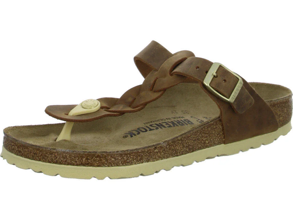 BIRKENSTOCK Pantoletten 1021355 Gizeh Braided cognac normal