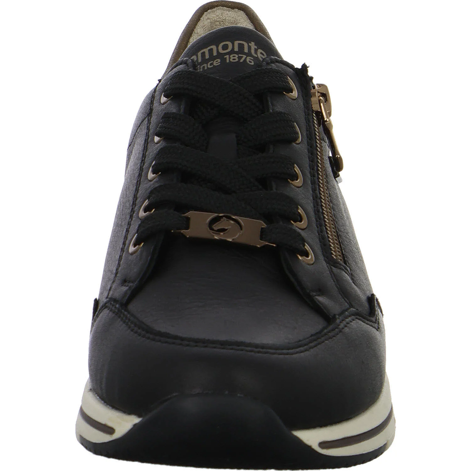 Remonte Damen Schnürschuhe R6716-03 R6716 schwarz/antik G (weit)