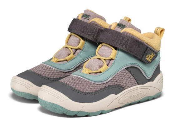 Affenzahn Kinder Schaftstiefel 01487-80151 Übergangsschuh Vegan Explory Nashorn türkis, grau normal