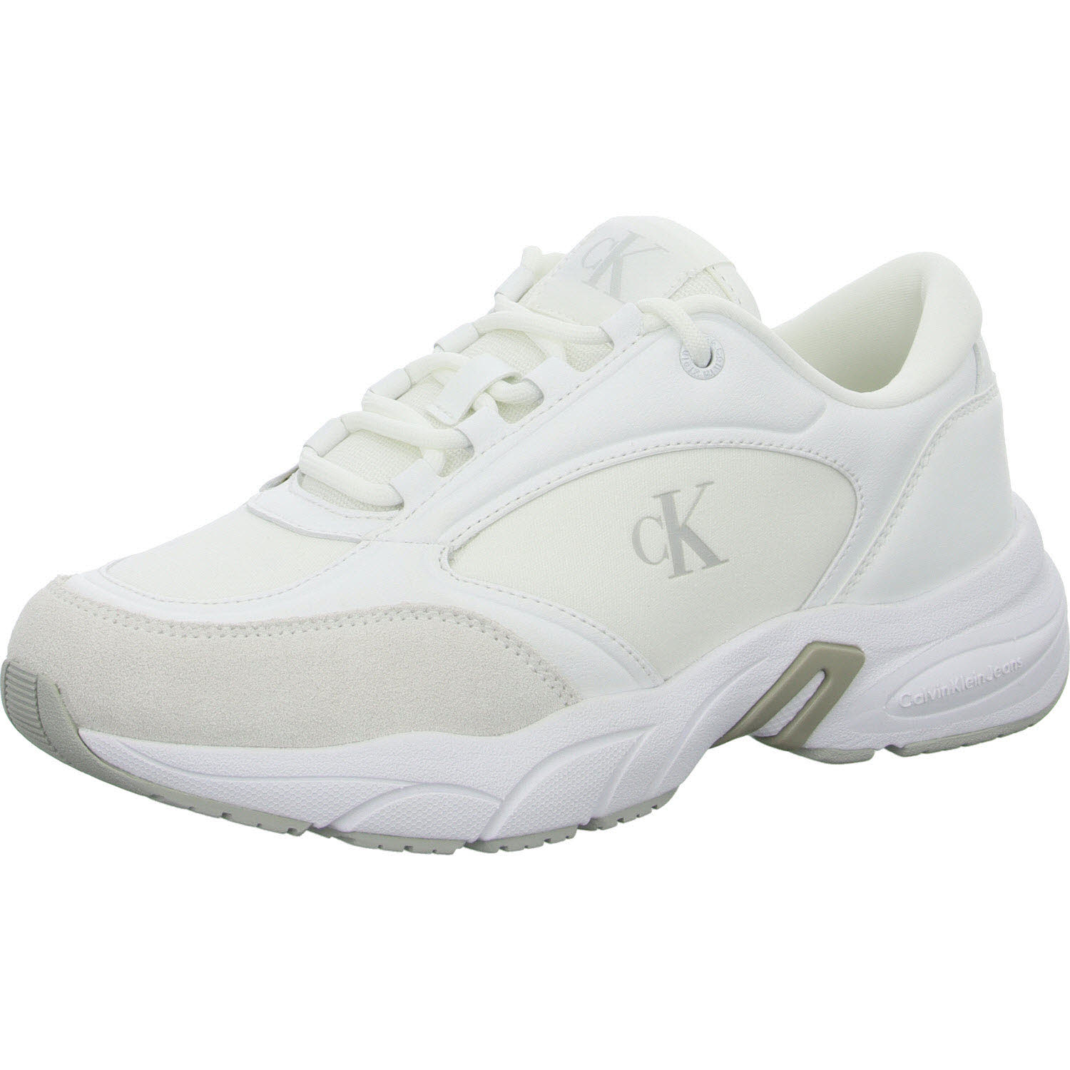 Calvin Klein Damen Schnürschuhe YW0YW01743YAF RETRO TENNIS MG MIX brigth white normal