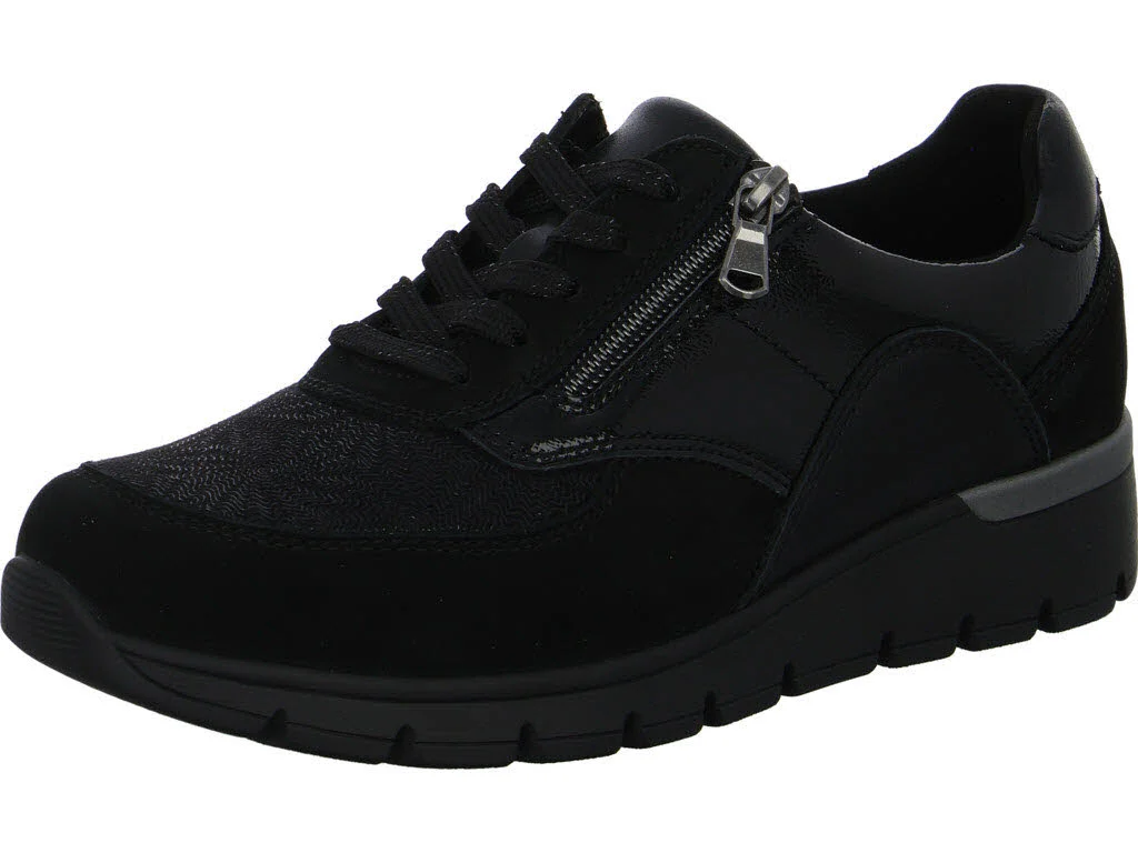 Waldläufer Damen Schnürschuhe 626K02-414/001 K-Ramona schwarz K (extra weit)