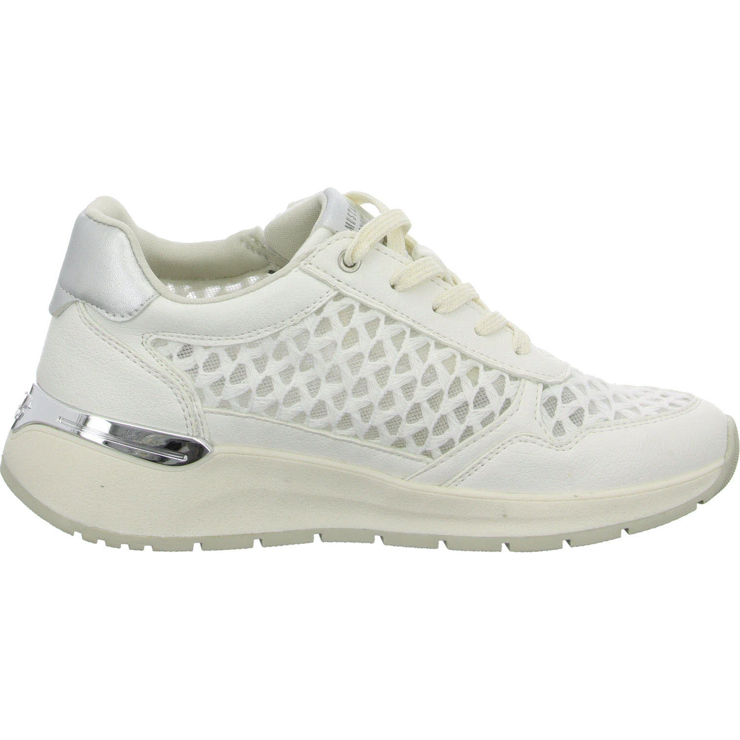 Mustang Damen Schnürschuhe 1487304-1 1487304 weiss normal
