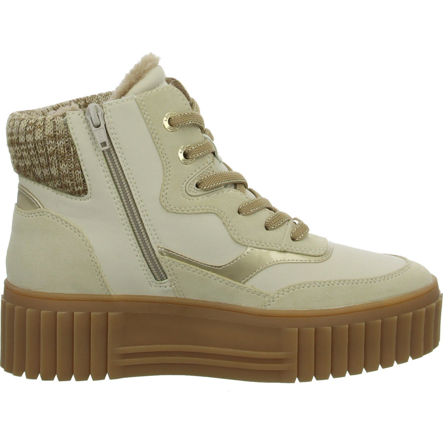 s.Oliver Damen Schnürstiefel warm 5-26226-45-410 5-26226-45 beige comb normal