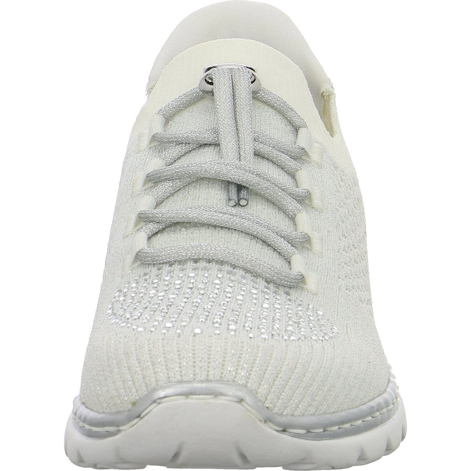 Rieker Damen Slipper L3261-90 L3261 weiss-silver/weiss F 1/2 (normal)