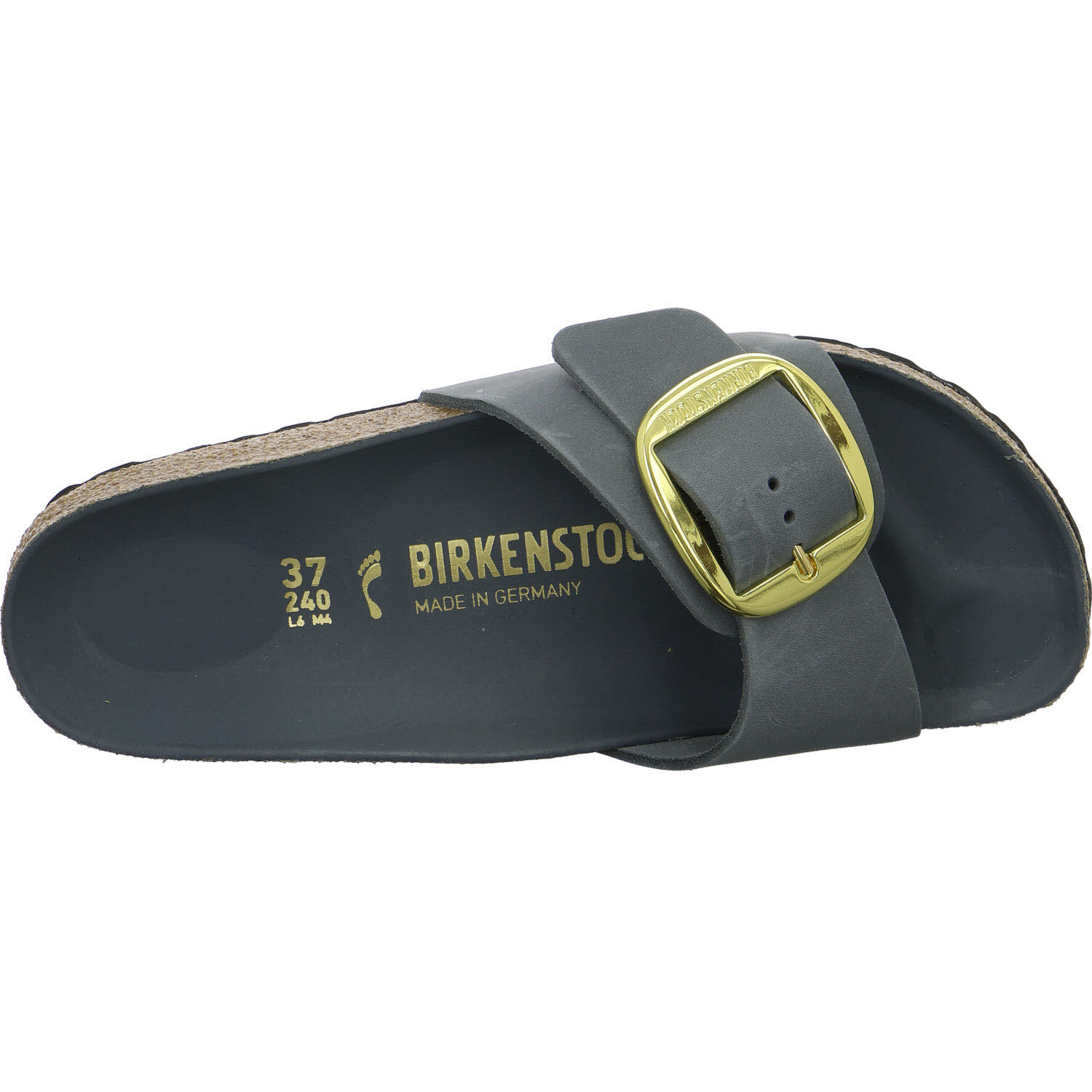 BIRKENSTOCK Pantoletten 1032090 Madrid Big Buckle basalt gray schmal