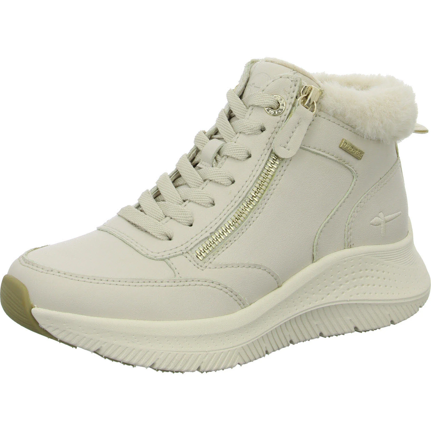 Tamaris Comfort Damen Schnürstiefel warm 8-85200-45-411 8-85200-45 ivory weit