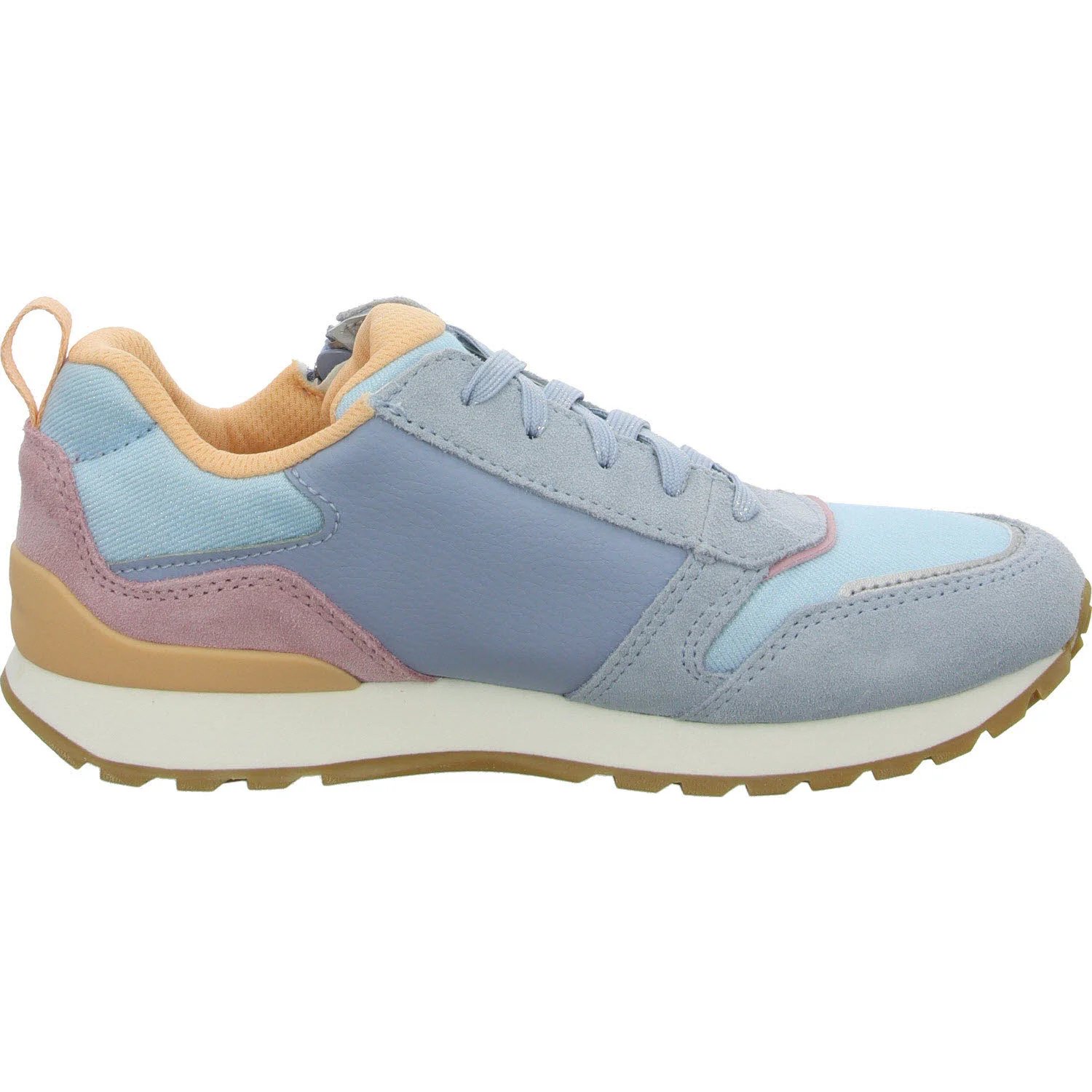 Superfit Kinder Halbschuhe zum Schnüren 1-009562-8400 Dash hellblau/orange WMS mittel