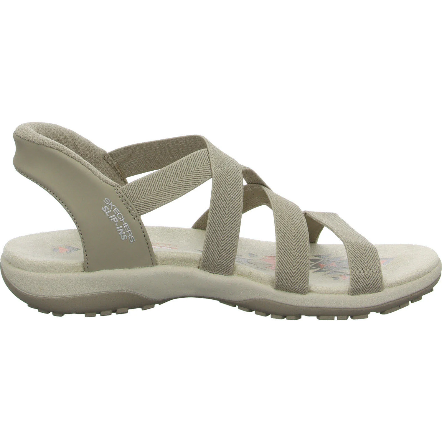 Skechers Damen Sandalen 163460 TPE Reggae Slim - Stretch Flex taupe normal