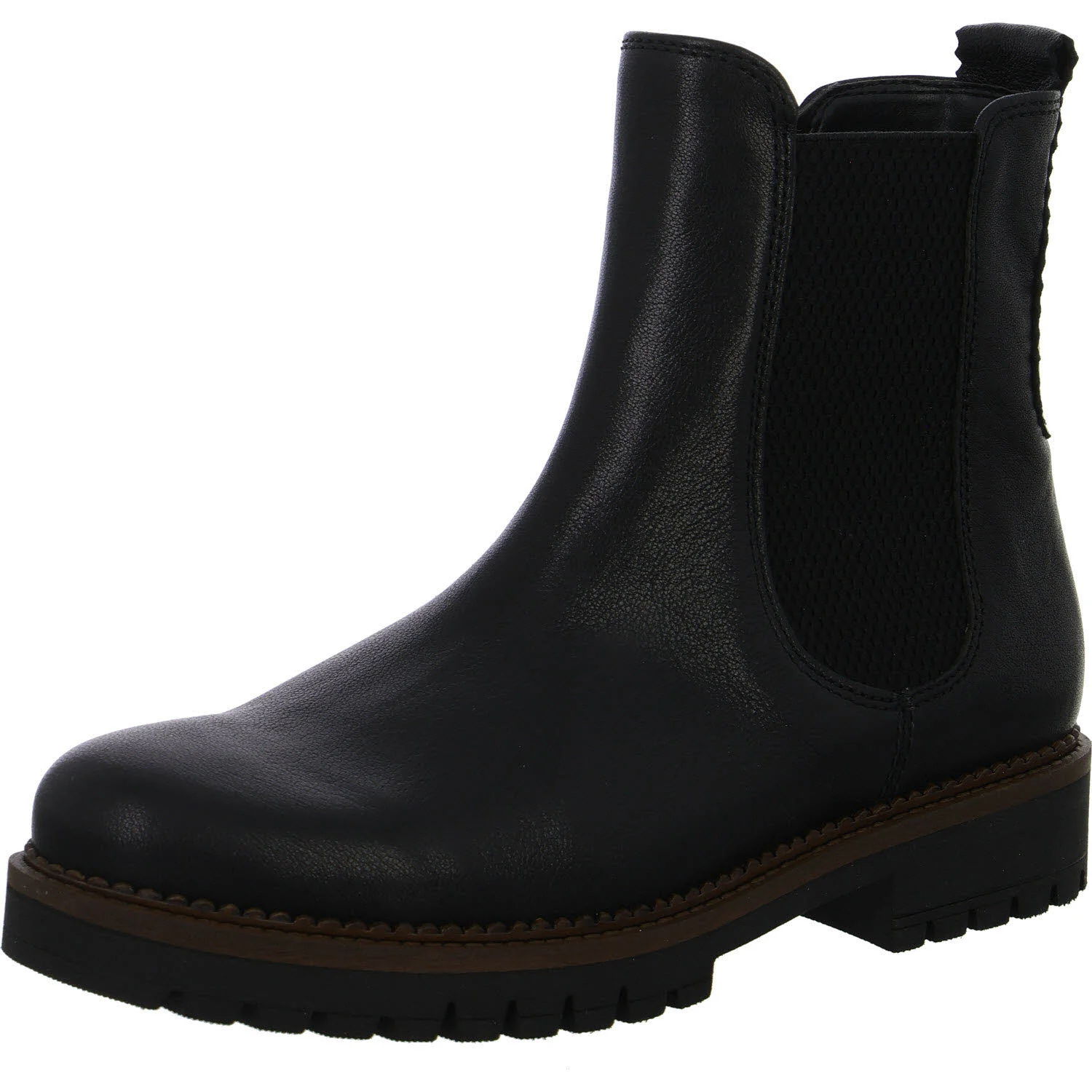 Gabor Damen Stiefeletten 8024.02.002 8024.02 black (fr.brown) H (weit)