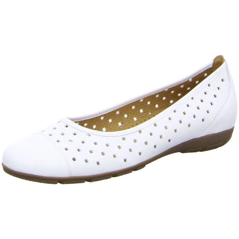 Gabor Damen Ballerina 84.169.21 84.169 weiß F (schmal/normal)