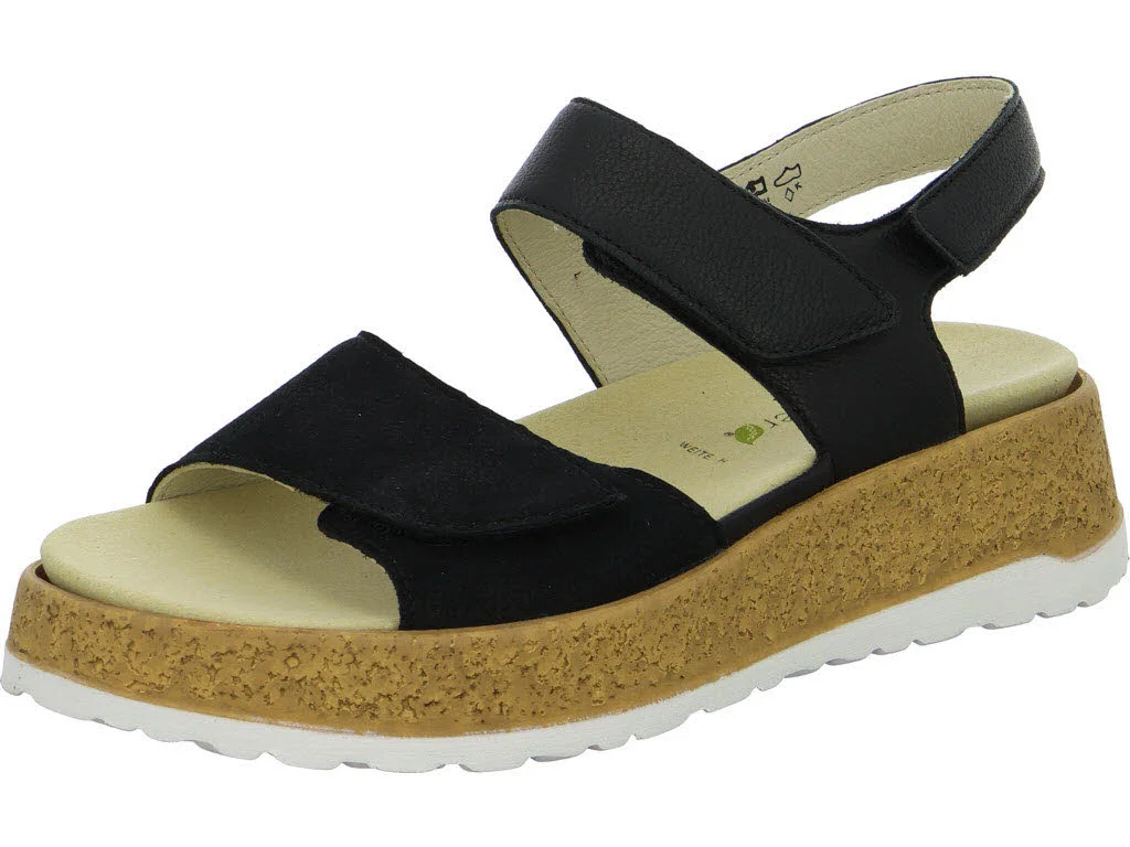 Element 1 von 8 (Bild) – Waldläufer Damen Sandalen 990001-201/001 H-Libby schwarz H (weit)