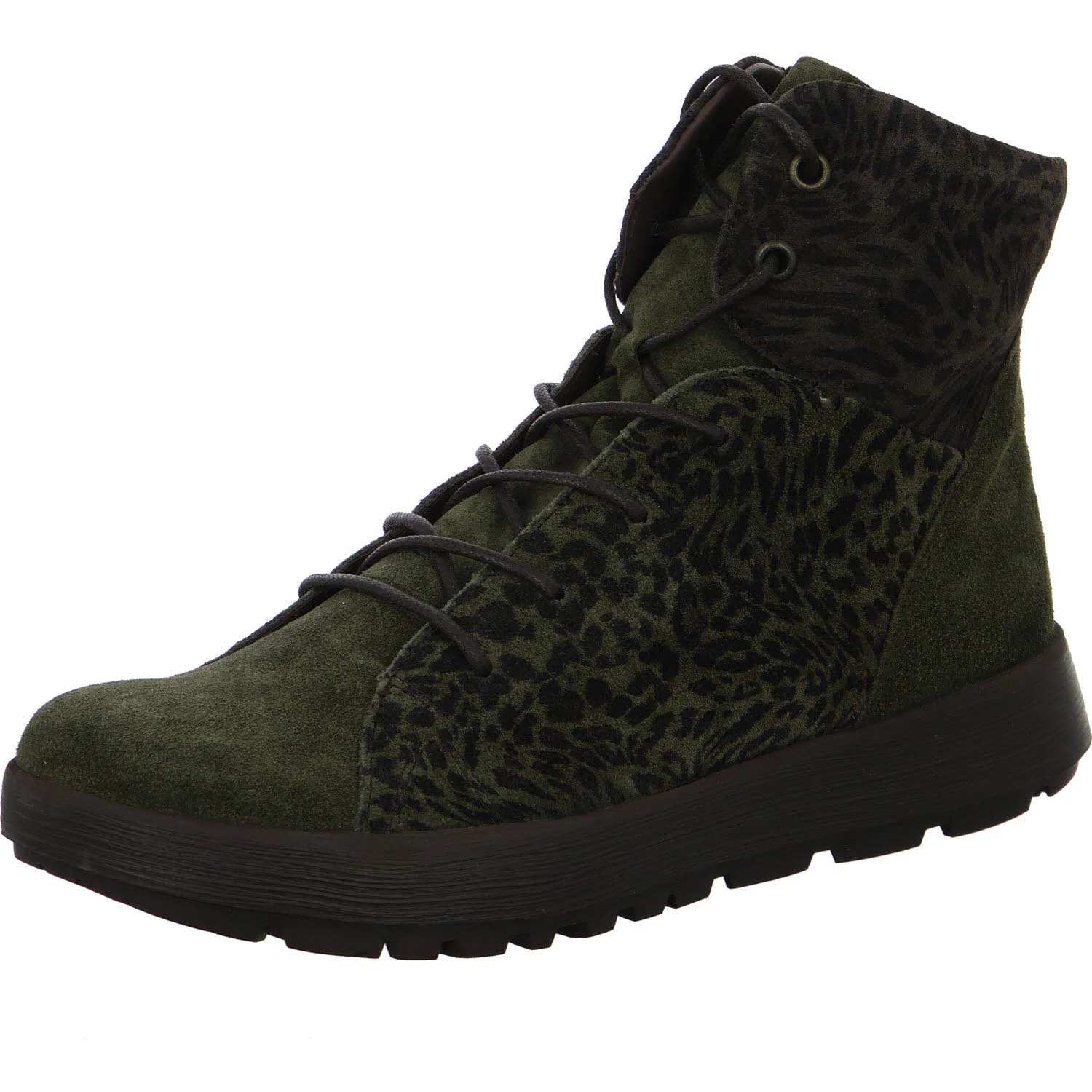 Think Damen Schnürstiefel 3-001429-7000 Comoda olive/kombi F 1/2 (normal)