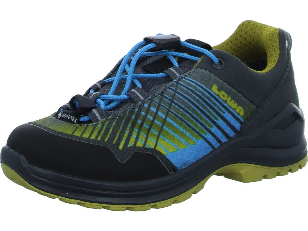 Element 1 von 8 (Bild) – Lowa Kinderschuh zum Schlupfen 641068/6984 Carezza GTX Lo Jr türkis/senf normal
