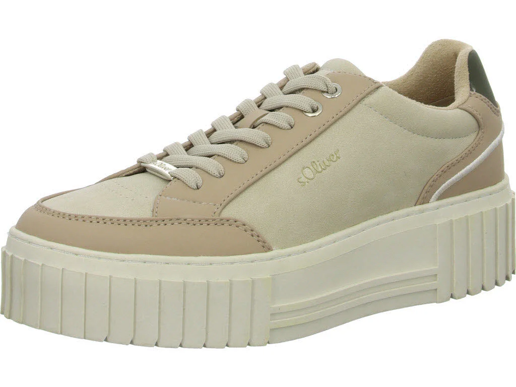 s.Oliver Damen Schnürschuhe 5-23662-43/410 5-23662-43 beige comb normal