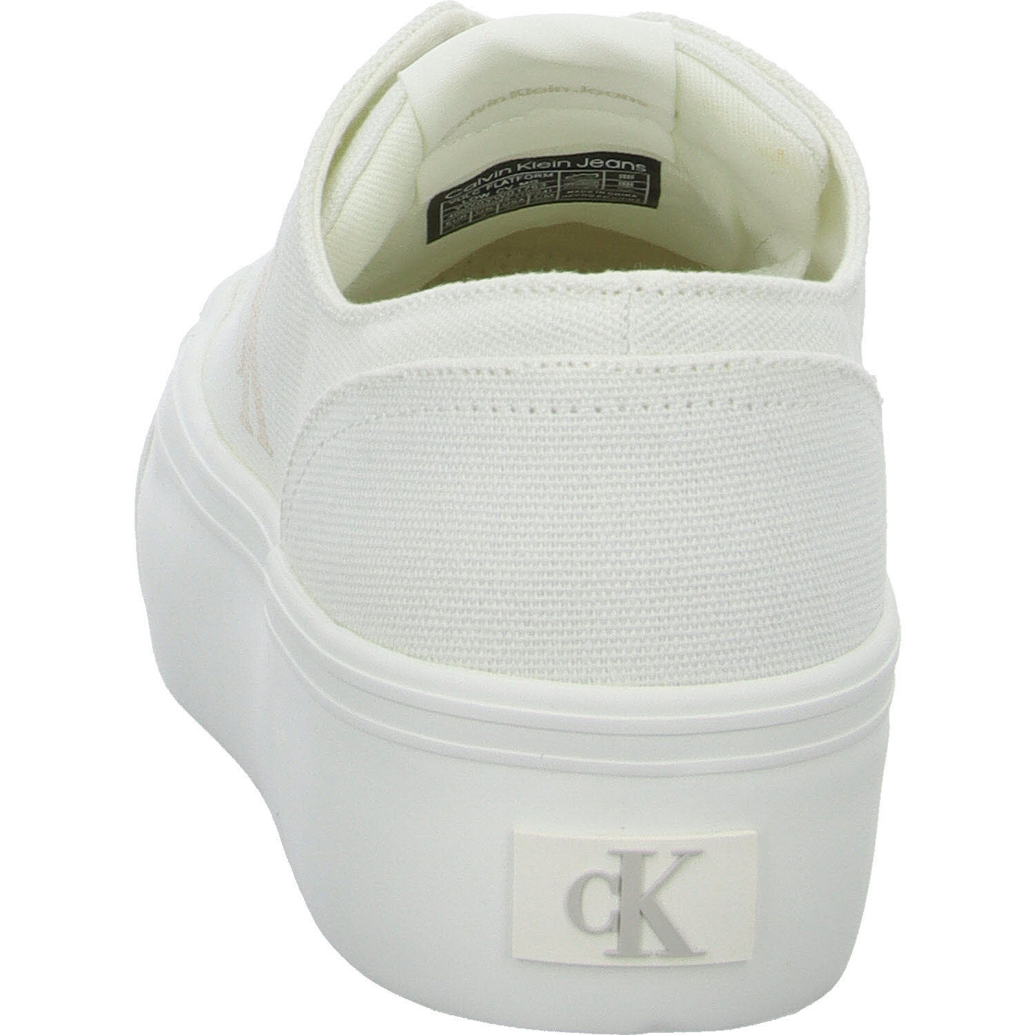 Calvin Klein Damen Schnürschuhe YW0YW0176301W VULC FLATFORM LOW CV MG triple bright white normal