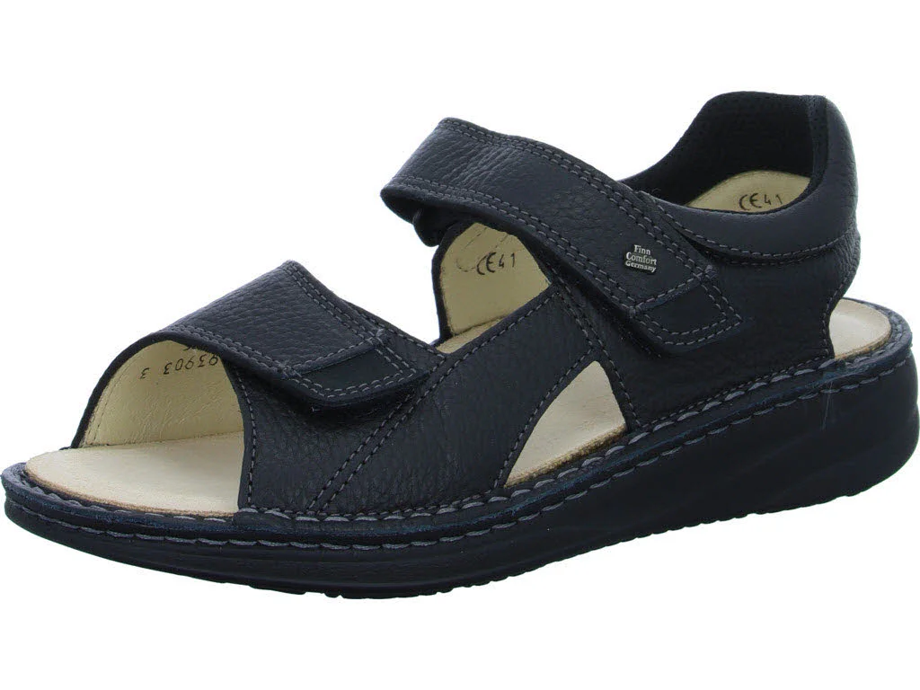 Finn Comfort Herren Sandalen 01701-902623 Skiathos schwarz weit