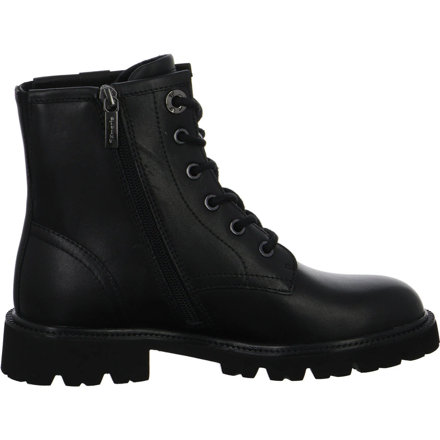 Tamaris Comfort Damen Schnürstiefel 8-85109-47-022 8-85109-47 black nappa weit