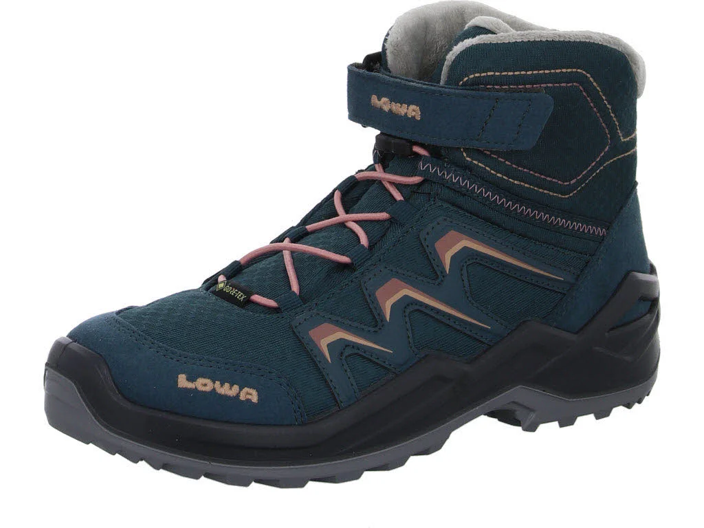 Lowa Kinder Winterstiefel 641781/651781/7413 Maddox warm GTX Mid Jr petrol/rose normal