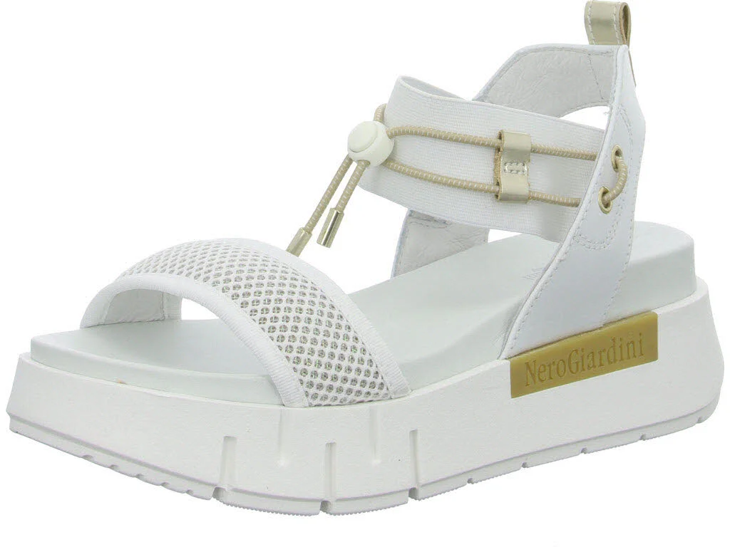 NeroGiardini Damen Sandalen E410700D 707 E410700 bianco normal