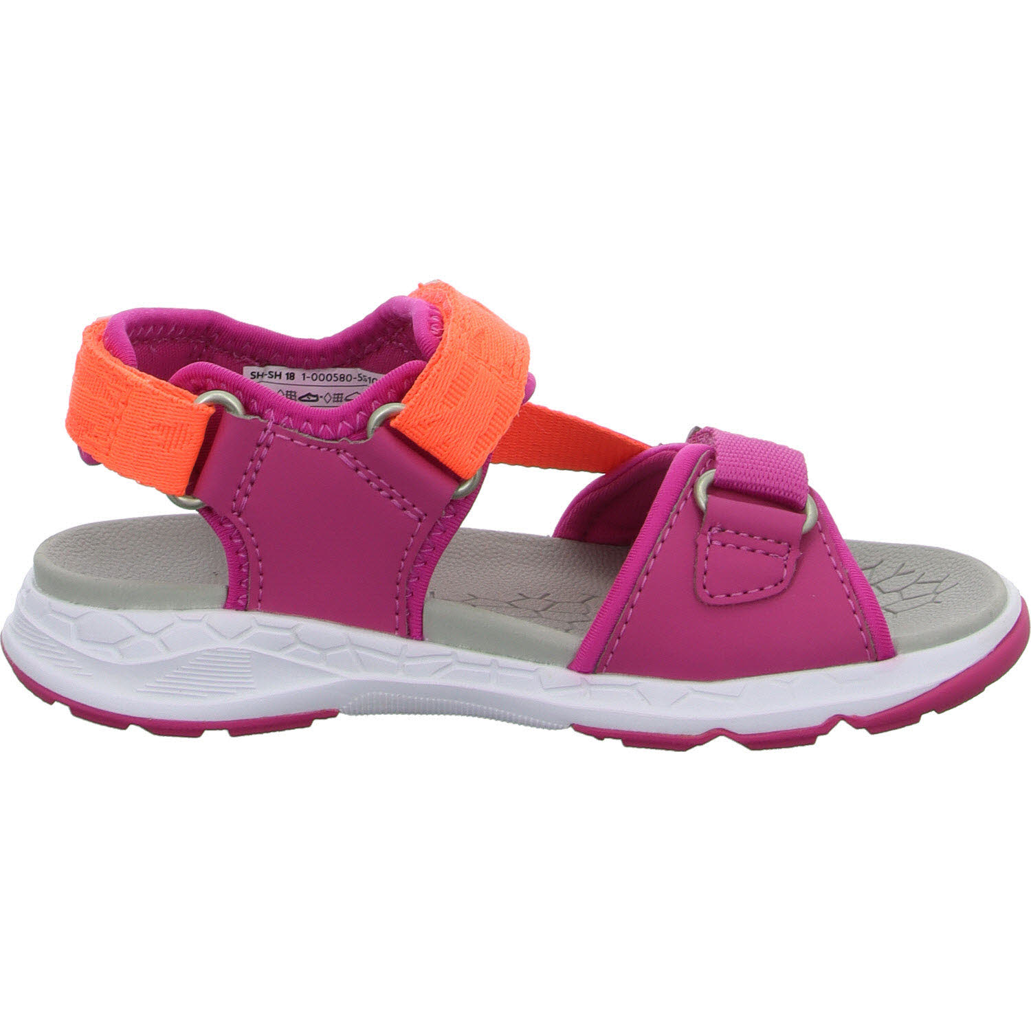 Element 7 von 8 (Bild) – Superfit Kinder Sandalen 1-000580-5510 Criss Cross pink/orange WMS mittel
