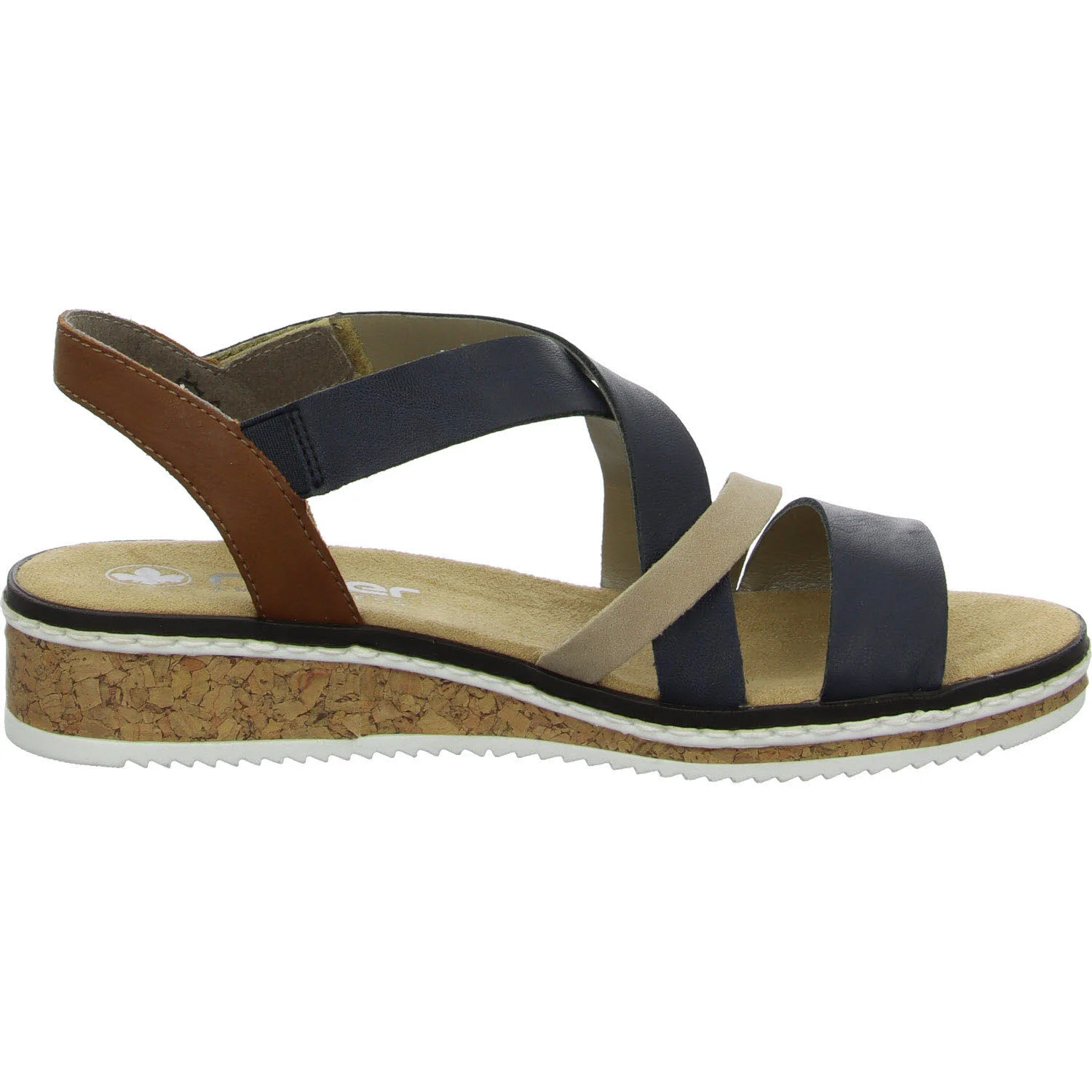 Element 7 von 8 (Bild) – Rieker Damen Sandalen V3663-91 V3663 pazifik/nude/cayenne F (normal)