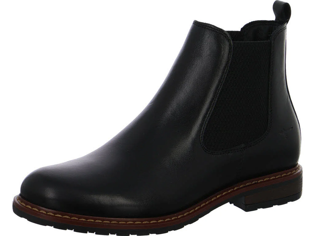 Tamaris Damen Stiefeletten 1-25056-41/003 1-25056-41 black leather normal