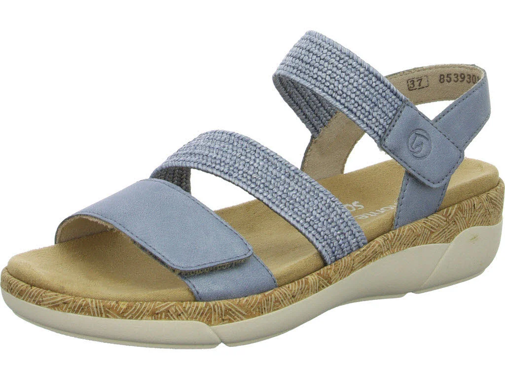 Remonte Damen Sandalen R6861-12 R6861 bleu/ciel F 1/2 (normal)