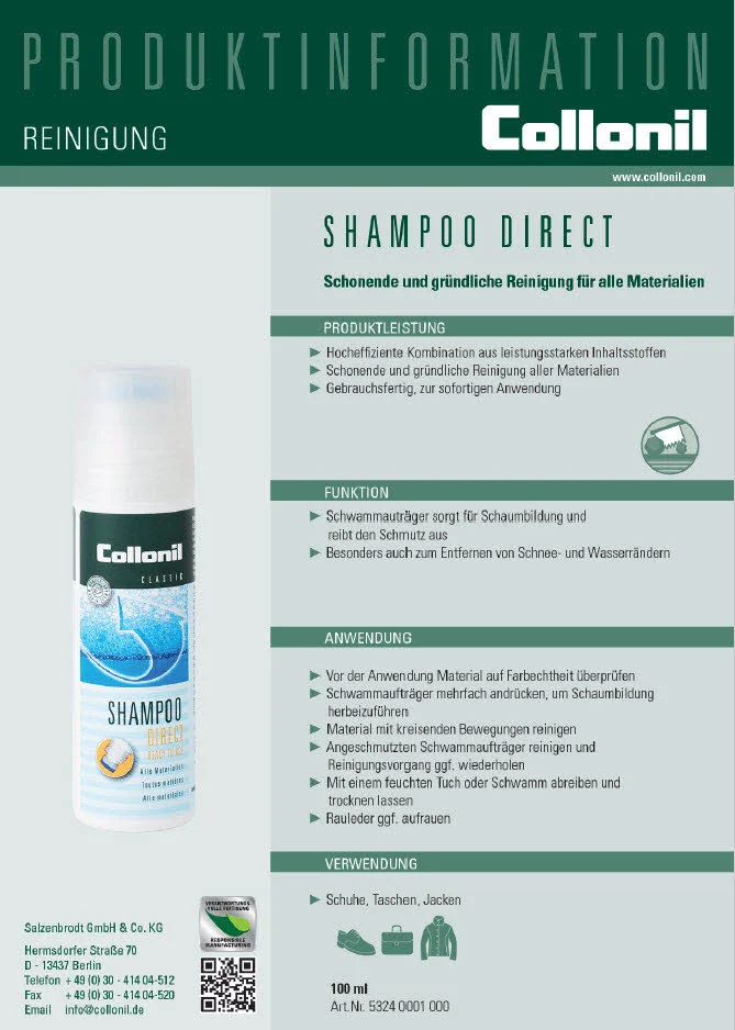Element 2 von 2 (Bild) – Collonil Flüssigpflege sonstiges 53240001000 Shampoo Direct 100ml