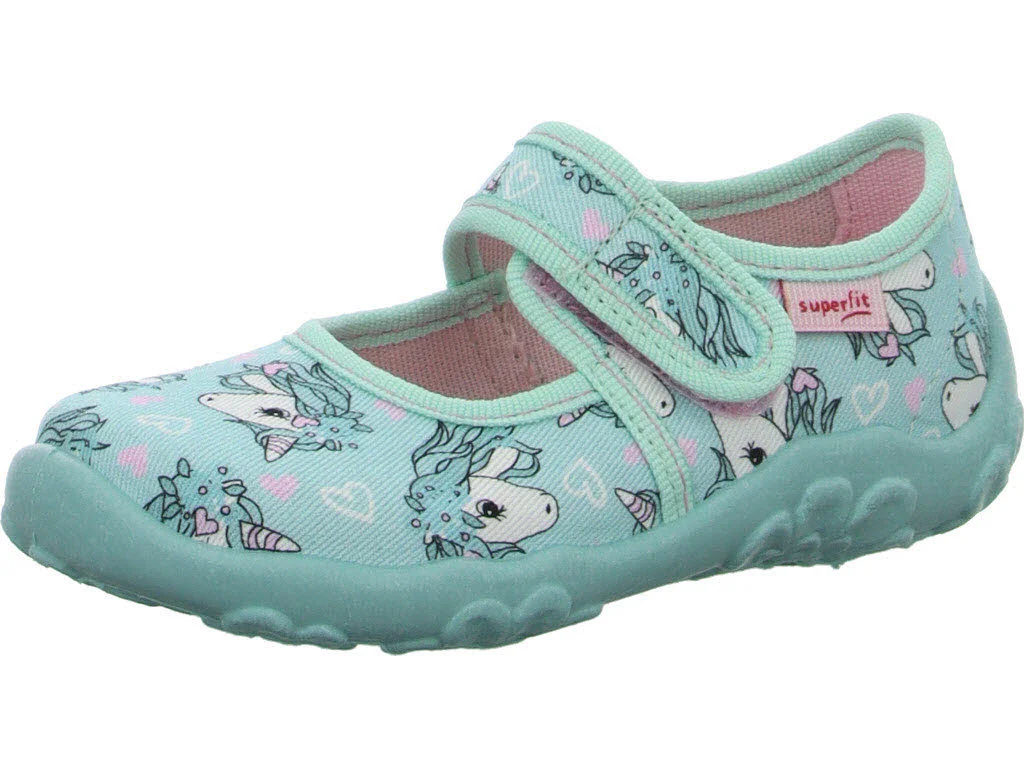 Superfit Kinder Hausschuhe 1-800283-7520 Bonny hellgrün/mehrfarbig WMS mittel
