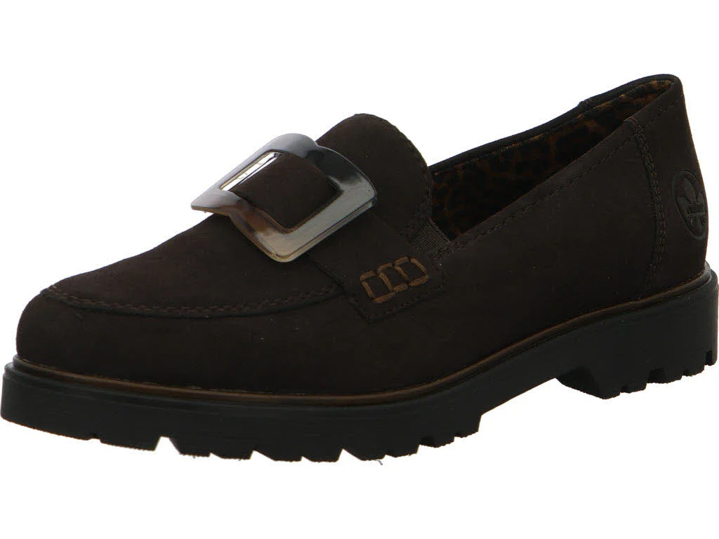 Rieker Damen Slipper 45553-25 45553 nougat F (normal)
