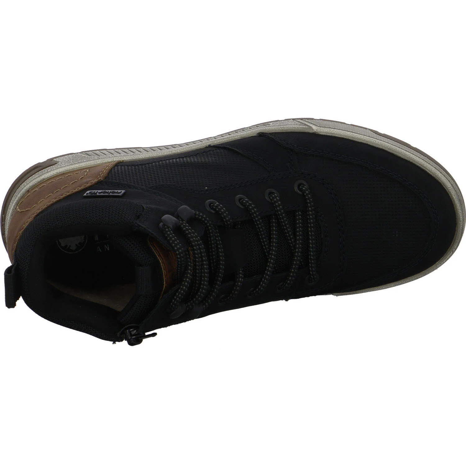 Rieker Herren Schnürstiefel warm 36020-00 36020 schwarz/zimt/schwarz H (extra weit)