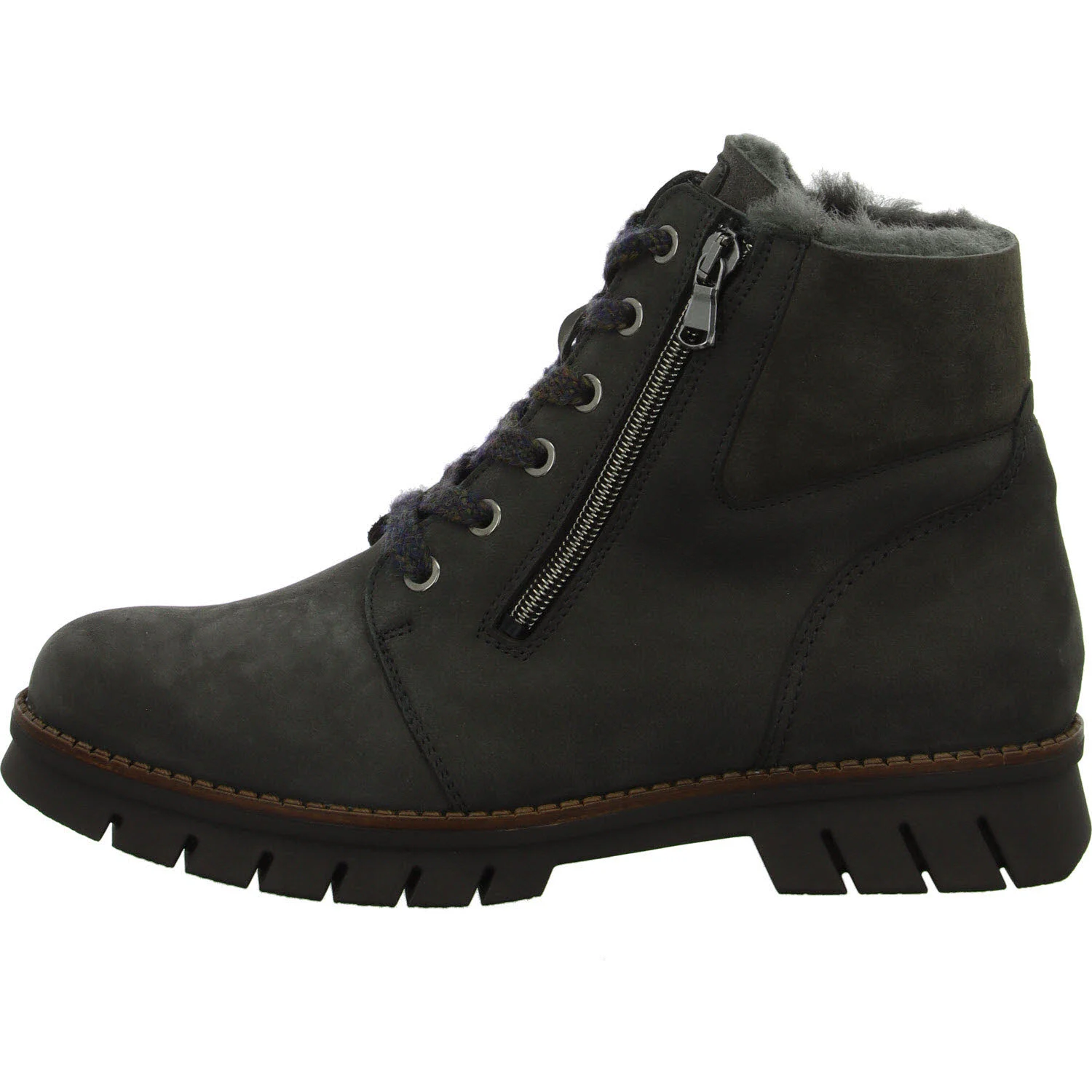 Waldläufer Damen Schnürstiefel warm 975901-200/052 H-Xara carbon H (weit)