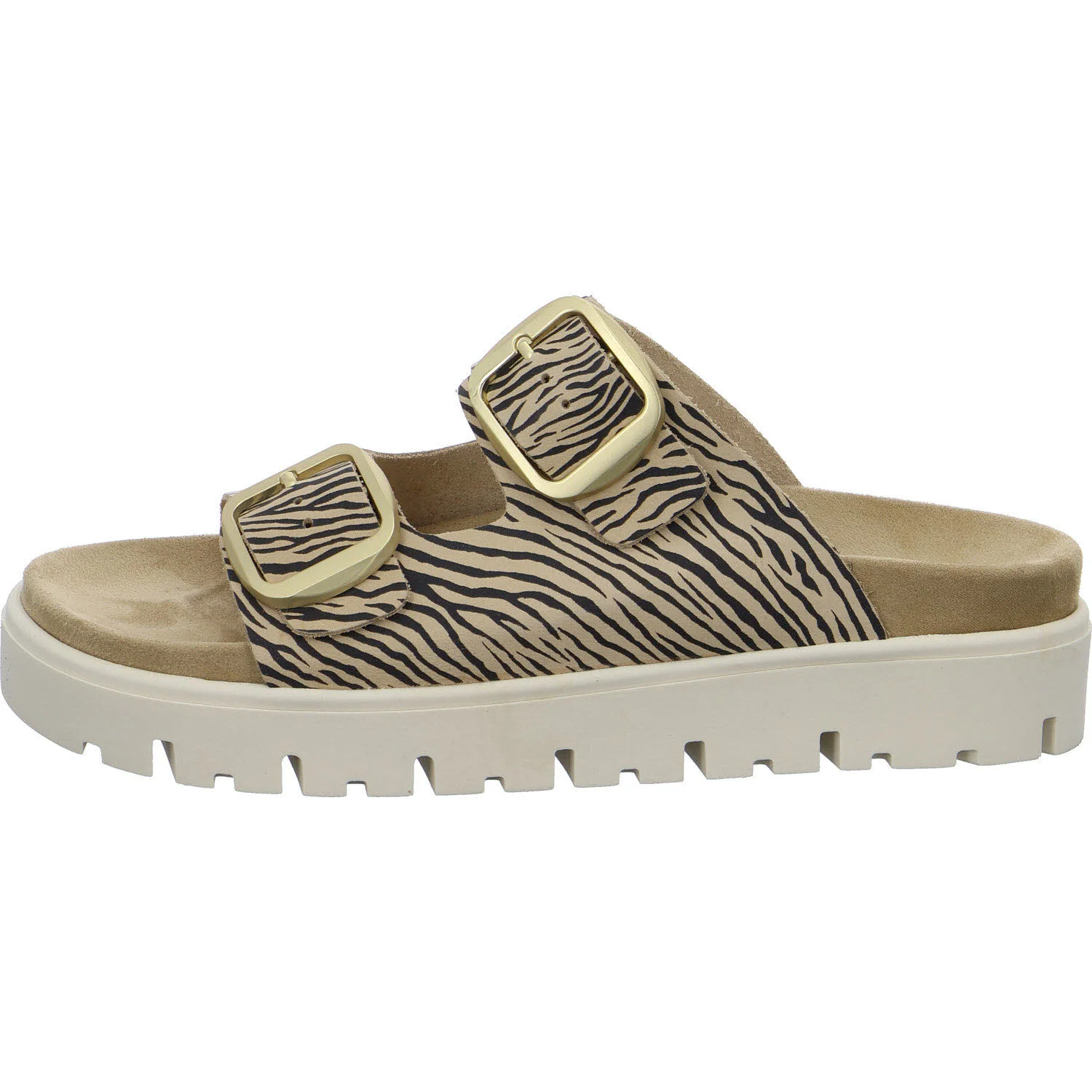 Cosmos Damen Pantoletten 6304703-49 6304703 beige/multi normal