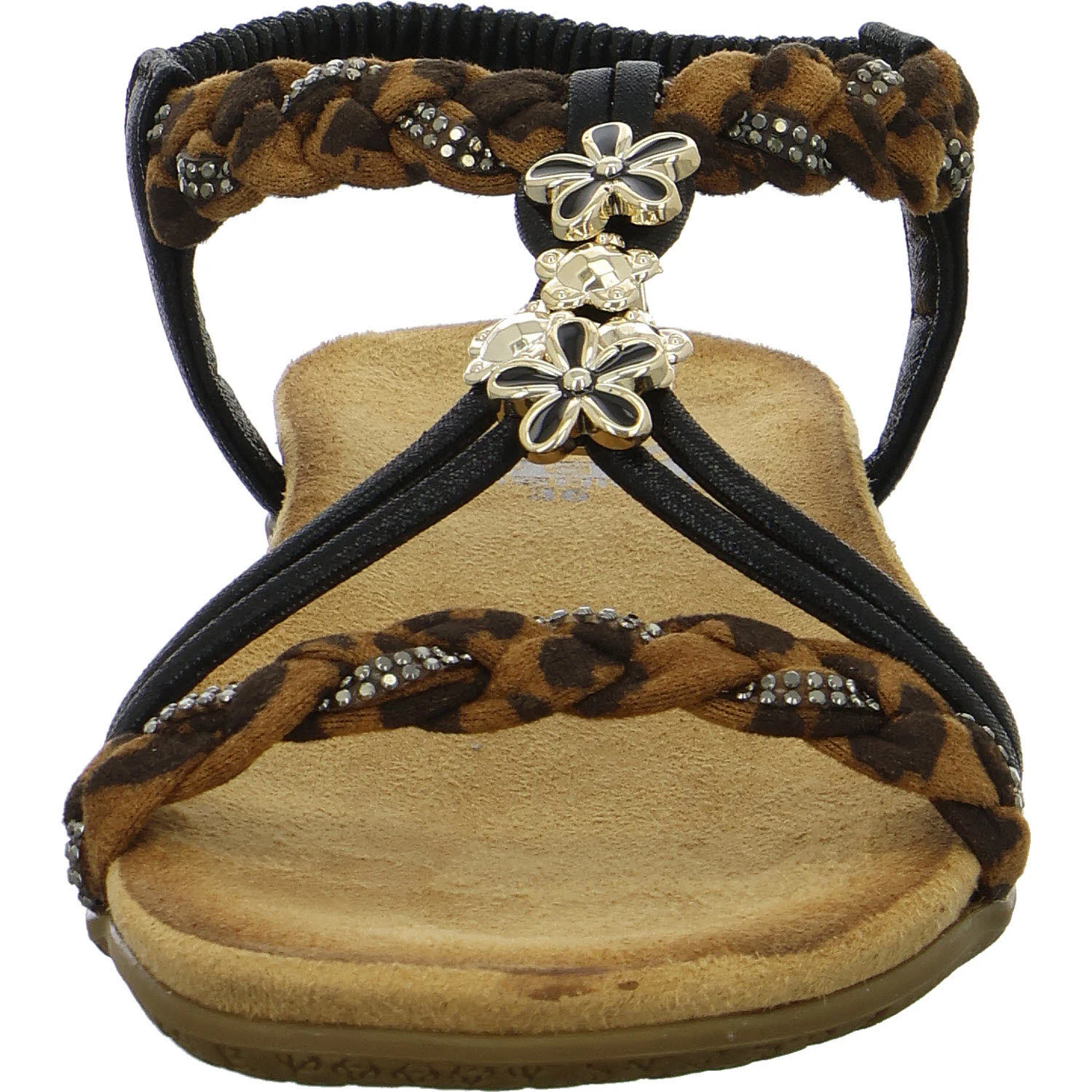 2go Fashion Damen Sandalen 8018830-997 8018830 schwarz/leo normal