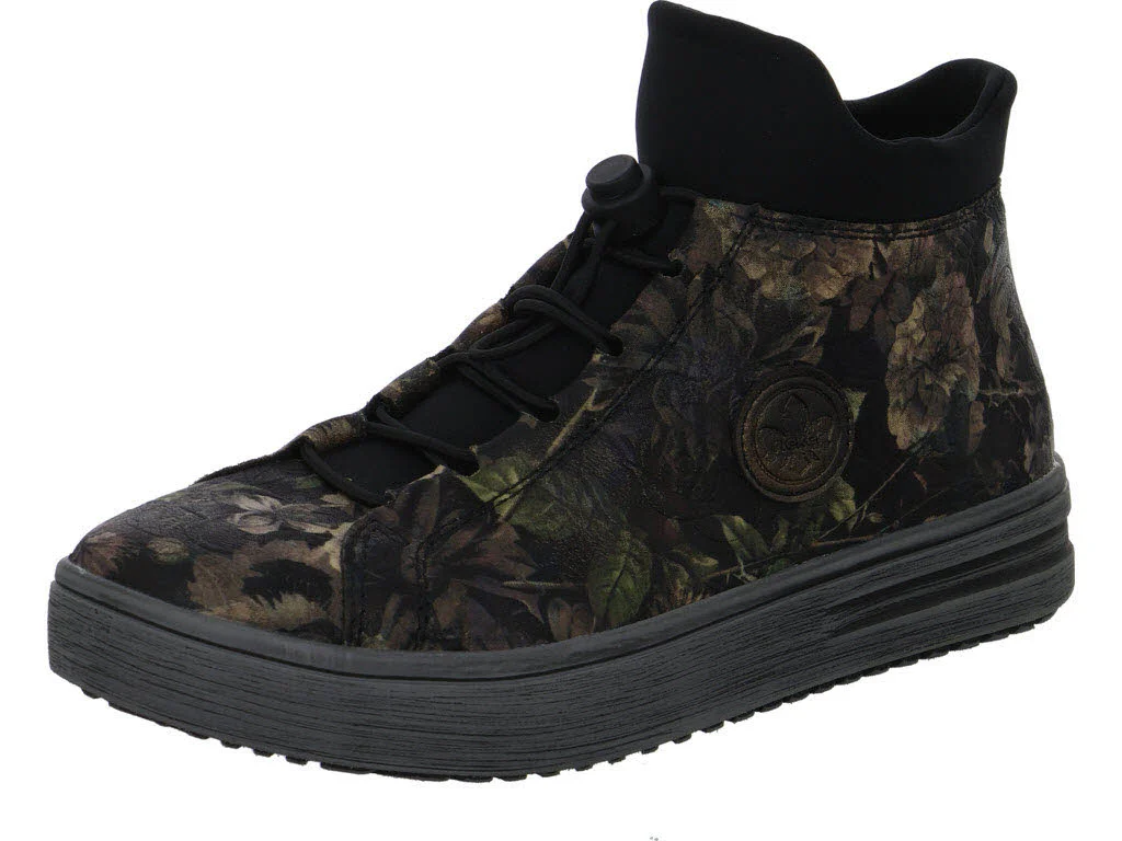 Rieker Damen Stiefelette warm L2550-90 L2550 schwarz-pastell/antik/schwarz G (weit)