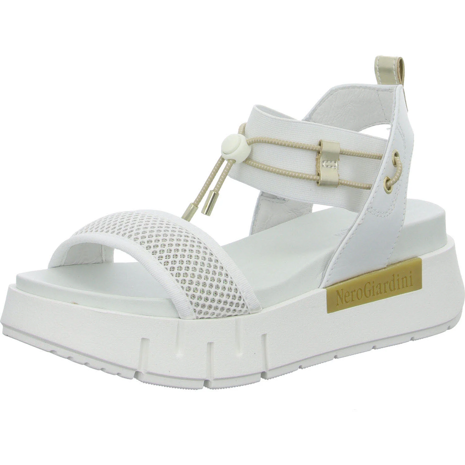 NeroGiardini Damen Sandalen E410700D 707 E410700 bianco normal