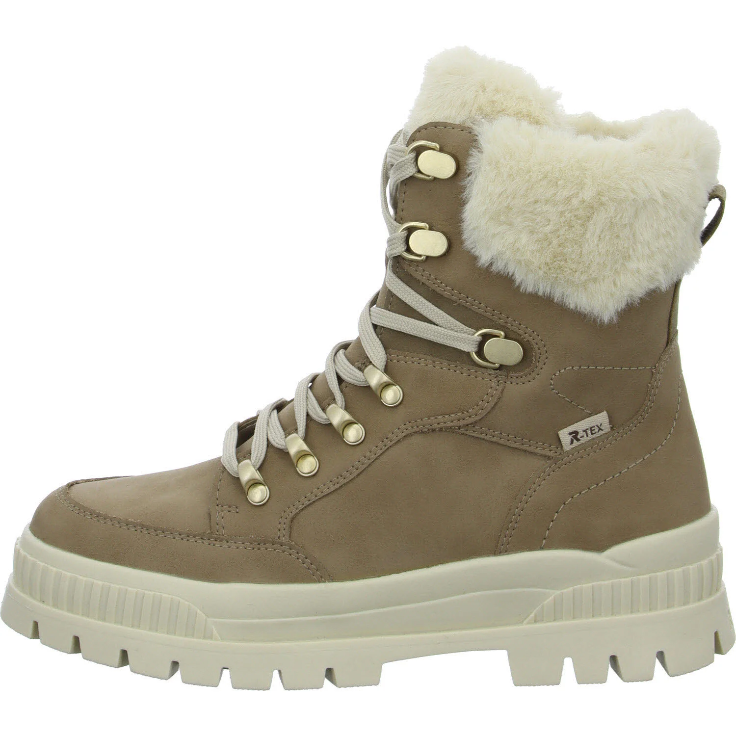 Rieker Damen Schnürstiefel warm W2174-20 W2174 camel/cotton/fango G (weit)